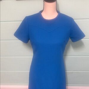 Vintage 1960s Sears Perma-Prest Blue Mod Shift Dress Retro